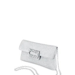 Peora Women Silver Clutches image 5