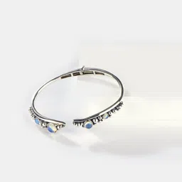 SHAYA Women Silver-Toned & Blue Silver Silver-Plated Bangle-Style Bracelet-picture-45