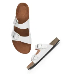 MOZAFIA Silver Bloom Women Buckle Sandals image 4