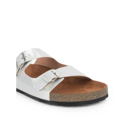 MOZAFIA Silver Bloom Women Buckle Sandals image 5
