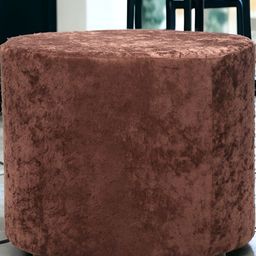 Ikiriya Brown Lisbon Wooden Cylindrical Pouffe Ottoman-picture-10