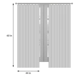 the conversion Grey Tissue Semisheer 5 Feet Eyelet Curtain (Set of 2) image 3