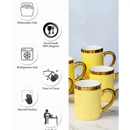 roxx Porcelain Coffee/Tea Gold Design Mug Set of 6pcs image 5