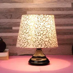 foziq Irene Multicolour Fabric Shade Night Lamp With Metal Base-picture-18