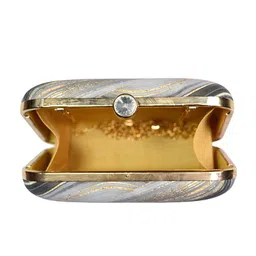 artklim Black Marble Printed Art Clutch Bag For Women With Detachable Chain Strap image 5