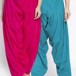 GRACIT Women Pack Of 2 Solid Cotton Salwars-picture-16