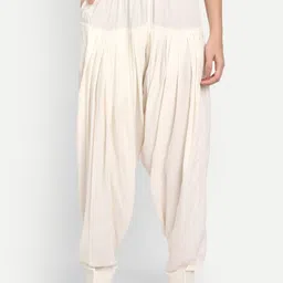 APELLA Women Off White Solid Loose-Fit Salwar-image-0