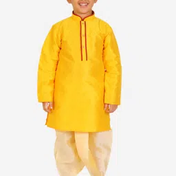 Pro-Ethic STYLE DEVELOPER Boys Pure Silk Kurta with Dhoti Pants-picture-21