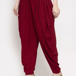 Clora Creation Women Maroon Solid Dhoti Salwar image 4