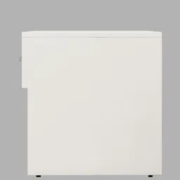 crystal furnitech Grace Bedside Table in Mist White Finish with Drawer image 5