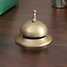 Antique Table Bell Brass Table Accent By Rhapsodically Made-picture-0