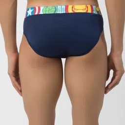 John Players Mid-Rise Marvel Printed Cotton Basic BriefsJBF007M08S image 3