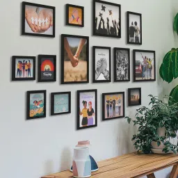 random Classic (Set Of 15) Black MDF Collage Photo Frames image 2