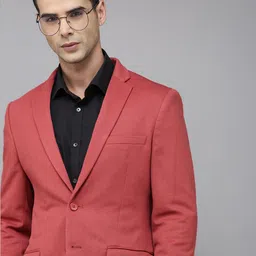 Park Avenue Men Self-Design Regular Fit Single-Breasted Formal Blazer-picture-21