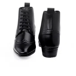 Bxxy Men Hidden Elevator Height Increasing Faux Leather Formal Full Brogue Lace-up Boot. image 4