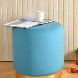 Shadowkart Blue Wooden Pouffes Sitting Mudda Ottomans-picture-15