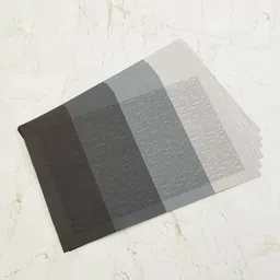Home Centre Set Of 6 Grey & Charcoal Striped Table Placemats-picture-39