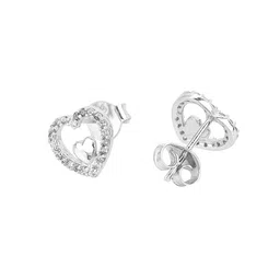 VANBELLE 925 Sterling Silver Heart Shaped Studs image 3