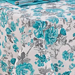 swayam Akriel (88x59) White & Green Cotton Table Cloth image 2