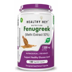 healthyhey nutrition HealthyHey Fenugreek Seed Extract Supplement 1200 MG Veg-Capsule, 120 Count (Pack of 1)-picture-19