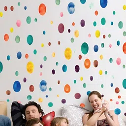 Asian royal Green & Blue 3D Dotted Self Adhesive Wall Sticker-image-18