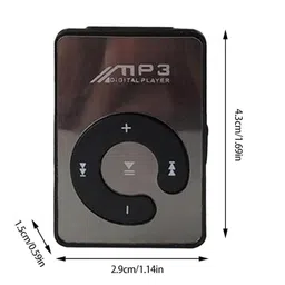 Drumstone 【Summer Season with 15 Years Warranty】 MP3 Player with Clip, Supports 8GB TF Card, Lightweight, USB Cable, and Earphones(Black) Memory Card not included image 2