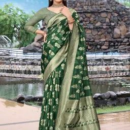 Aagiri Women Banarasi Organza Zari Saree-picture-52