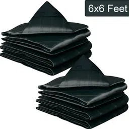 kuber industries Pack of 2 Waterproof 120 GSM Premium Tarpaulin Tent Tirpal | 6x6 Feet | Green Tent - For this versatile tarpaulin offers reliable defence against rain,snow and UV rays. image 1