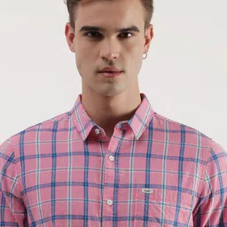 Lee Slim Fit Tartan Checked Cotton Casual Shirt image 5