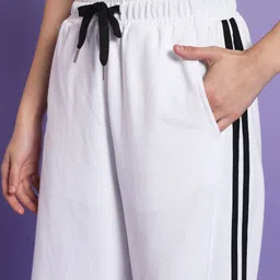 dogman Women Solid White Track Pants image 4