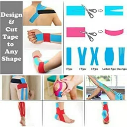 alertmed Sport tape kinesiology for muscle pain relief injury bandage elastic (5mx5cm) Crepe Bandage image 4