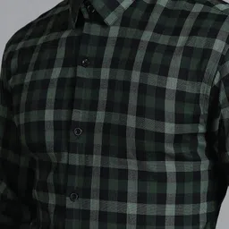 JAINISH Classic Windowpane Checked Pure Cotton Formal Shirt image 4