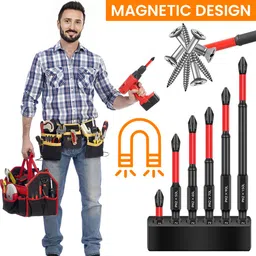 serplex TS2 Screwdriver Bits Set 12 Piece S2 Steel Hex Shank TS2 Screwdriver Bit Set 12pcs Heavy Duty S2 Alloy Steel Hex Shank with Holder Screwdriver Bit Set image 3