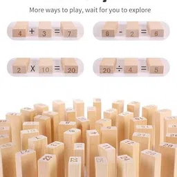 bogenlite Wooden Tumbling Tower Game –54 Pcs Indoor Stacking Puzzle Blocks for Kids image 2