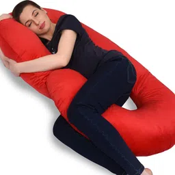 jaga home decor C Shape Cotton Solid Pregnancy Pillow Pack of 1-picture-18
