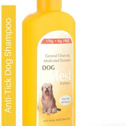 DogMest Shampoo 200ml, Dogmest Soap 75gm and soft Bath Brush. Anti-dandruff, Anti-fungal, Anti-itching, Flea and Tick Floral Dog Shampoo image 2