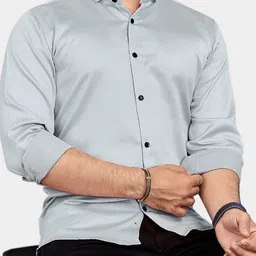vezvor Men Regular Fit Solid Spread Collar Party Shirt-picture-30