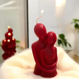 garden king Romantic Red Couple Candle for Gifting and Home Décor Candle image 3