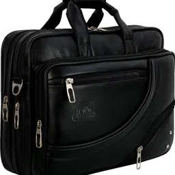 leather world Men Black Messenger Bag-picture-19