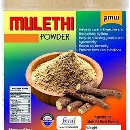 pmw Mulethi Loose Packed Licorice Athimaduram Yasthimadhu Sweet Stick Root Powder (100 g) Seed-picture-24