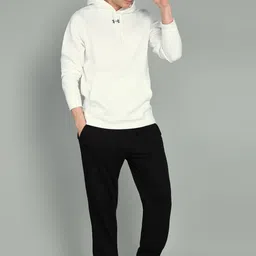 under armour Men Full Sleeve Solid Hooded Sweatshirt image 2