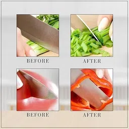 quantcomm Professional 3-Stage Knife Sharpener with Easy-Grip Handle Knife Sharpening Steel image 5