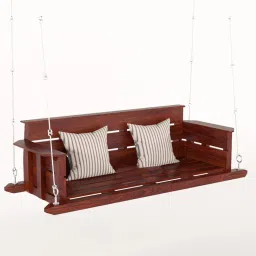 ad planet Traditional Solid Wood Swings in Rosewood Finish image 2