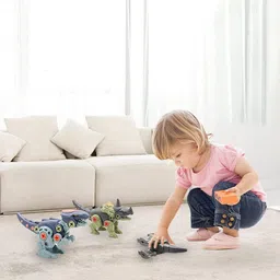 bestie toys Dinosaur Toys, Pack of 4 Dinosaurs with Screwdrivers, Dino Kids Building Toys image 5