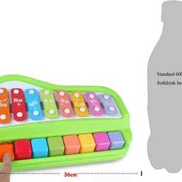 toyshack 2 in 1 PiaNo Xylophone with 8 Keys, Colorful Musical Instruments Toy for Girls Boys Baby Toddlers image 3