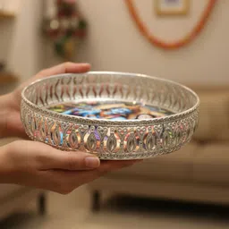 elitekitch Beautiful Heavy German DISH TRAY Floral Radha-Krishna Full - CDT1 Tray image 1