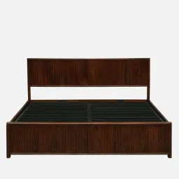 woodsworth from pepperfry Almere Mango Wood King Size Bed In Tubbaq Finish With Hydraulic Storage image 5