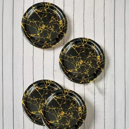 aurka Pack of 6 Melamin Dinnerware Full Plates Perfect for Serving Food, Lunch, Breakfast Microwave Safe Dinner Set image 2