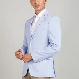 park avenue Men Solid Single Breasted Casual Blazer image 2