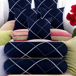 urmila creation Microfibre Bolster Pack of 7 Stripes-picture-19